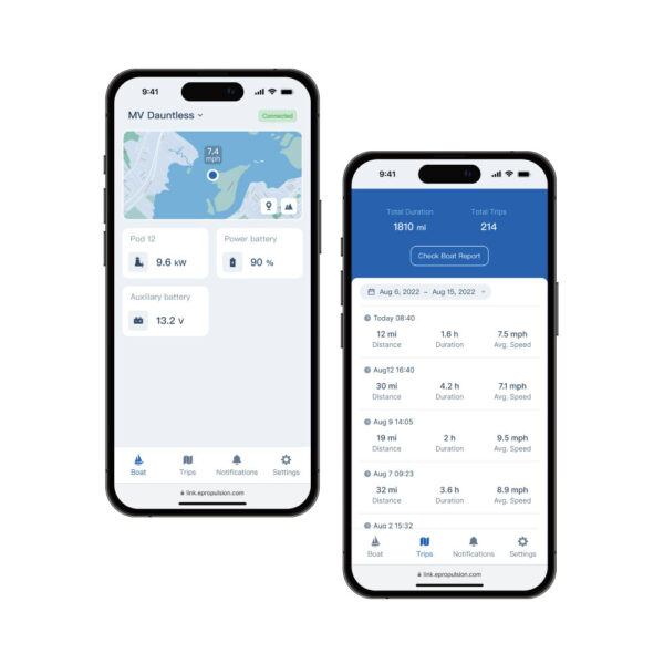 connectivité des moteurs électriques ePropulsion POD 12 et 20 eSSA